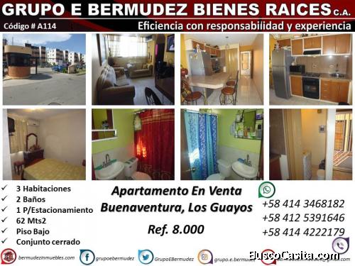 Impecable Apartamento en Buenaventura Los Guayos. 62 M2