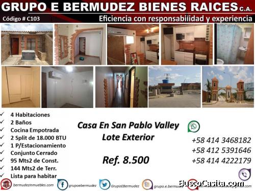 Casa en Venta: Conjunto Cerrado San Pablo Valley. 95m2.