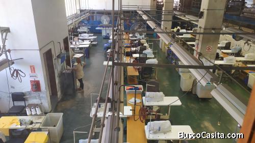 VENDE FONDO DE COMERCIO, MOBILIARIO, EQUIPOS Y MAQUINAS DE FABRICA TEXTIL, TOTALMENTE ACTIVA, UNA EX