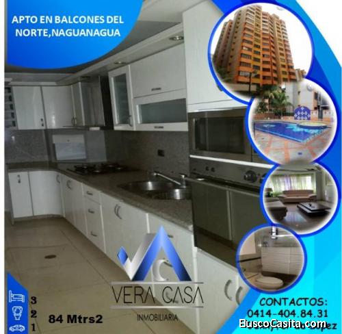 Vende Apto piso 8 en Residencia Balcones del Norte, URB La Granja Naguanagua 84mts2 