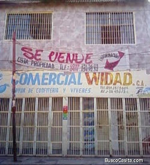 Una tienda comercial y dos apartamentos.