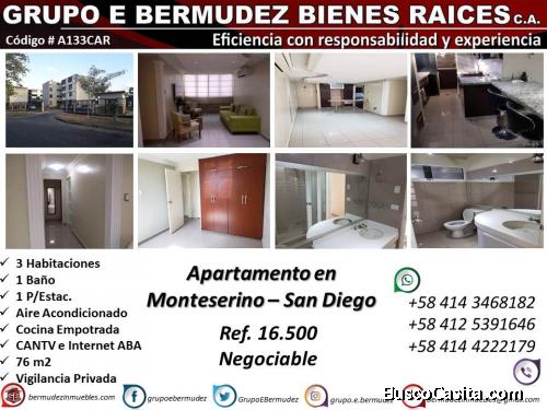 A133CAR. Hermoso Apartamento en Venta en Monteserino- San Diego. 76m2