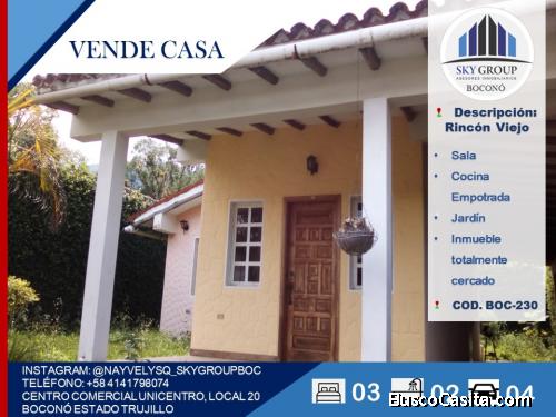 SKY GROUP INMOBILIARIA DE BOCONO VENDE CASA EN EL RINCON VIEJO*BAJÒ DE PRECIO*