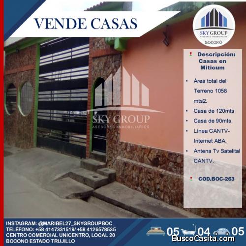 CASAS EN VENTA EN BOCONO, TRUJILLO, VENEZUELLA