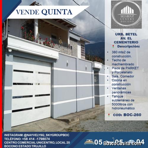 SKY GROUP VENDE QUINTA EN URB BETEL