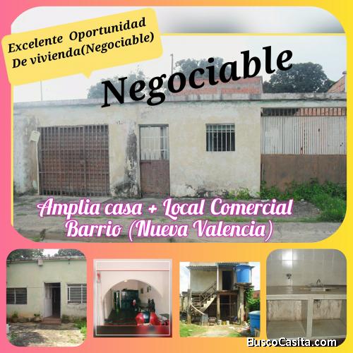 Vendo casas amplia ( 2 casas + local comercial) Barrio Nva. Valencia