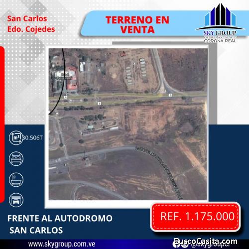 Terreno multifuncional  En el Estado Cojedes Frente al autódromo San Carlos 