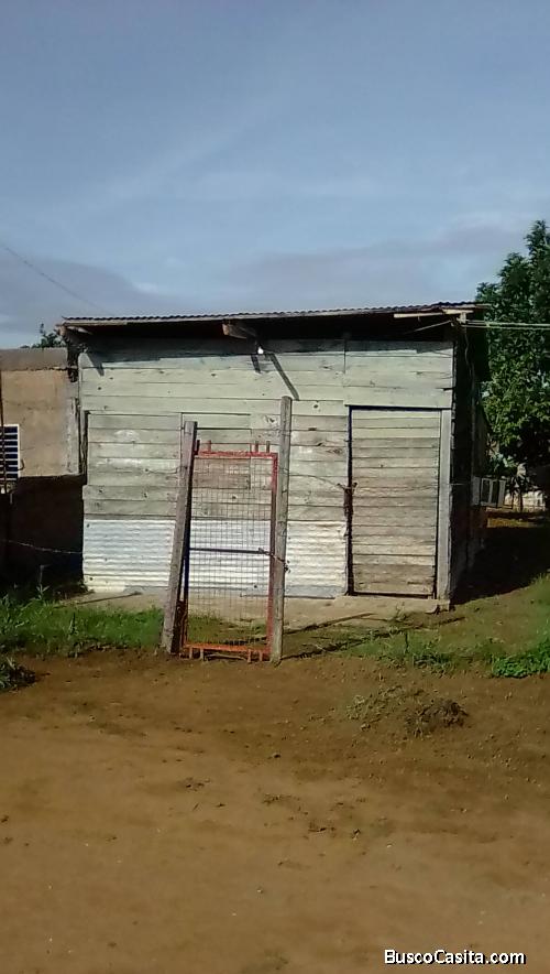 Casa de madera con cuarto cocina y baño en terreno 10x20