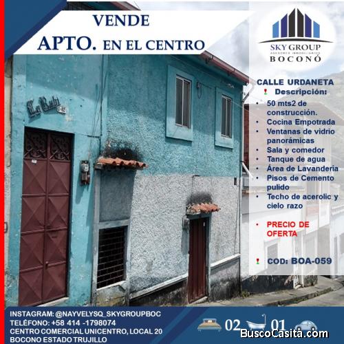 SKY GROUP VENDE APARTAMENTO EN EL CENTRO DE BOCONO