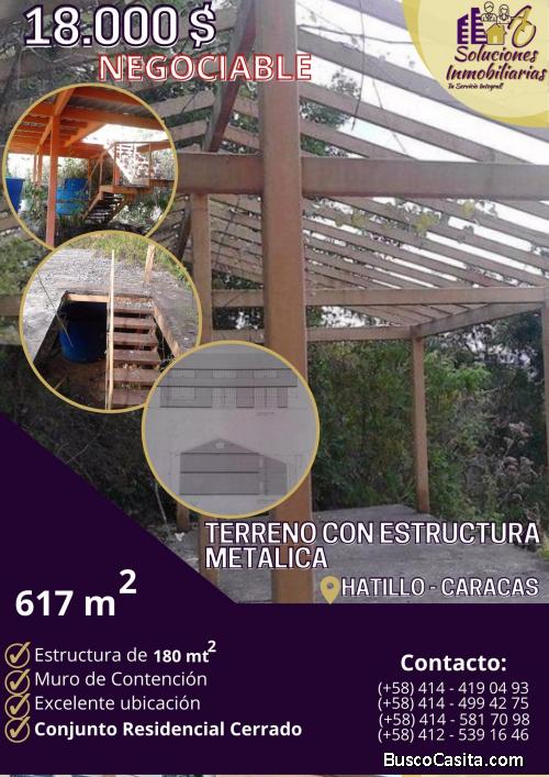 Terreno Con Bases Para Casa De Dos Niveles. El Hatillo Edo. Miranda