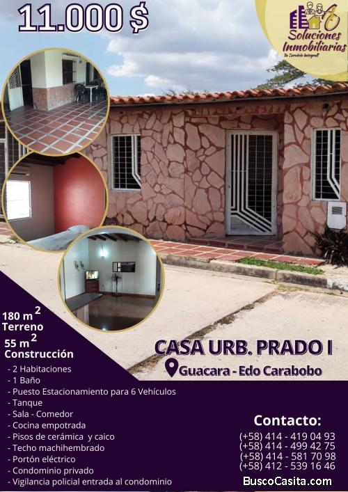 Casa en venta en Urb. El Prado, Guacara, vía al Samán. 