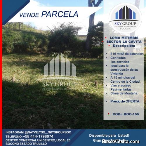 SKY GROUP DE BOCONO ESTADO TRUJILLO VENDE PARCELA EN LA LOMA MITIMBIS