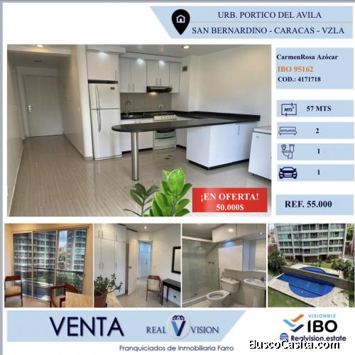 Apartamento con Piscina en el Pórtico del Avila Caracas 2H 1B 1PE