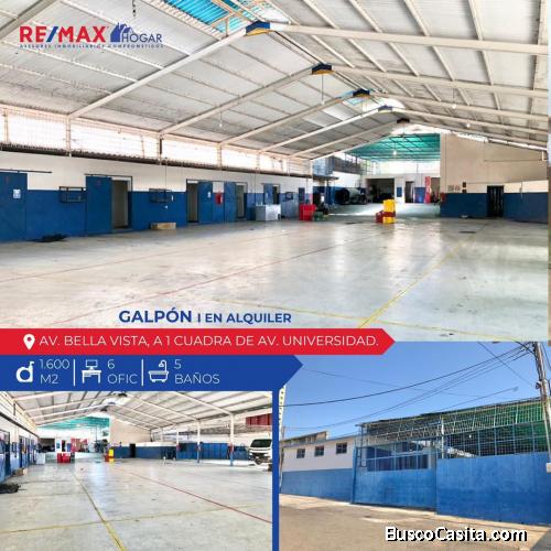 Galpón en alquiler Maracaibo en la Av bella vista 19/07/21   