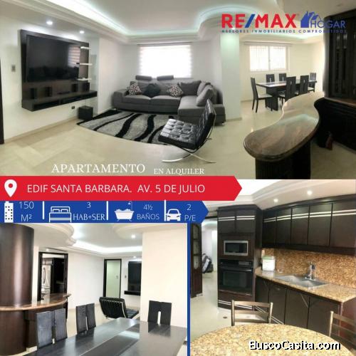 Apartamento en alquiler edificio 5 de julio 2821