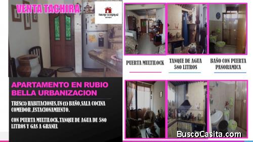 VENDO BELLO APARTAMENTO EN URBANIZACION LA QUIRACHA RUBIO