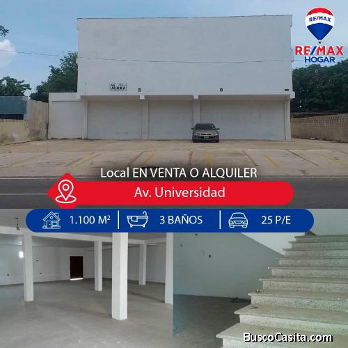 Local en venta Maracaibo en la Av universidad 06/09/21