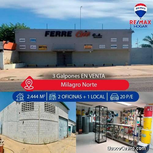 Galpón en venta Maracaibo en la Av milagro norte 10/09/21