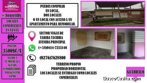 SE VENDEN DOS LOCALES COMERCIALES EN LAS VEGAS DE TARIBA