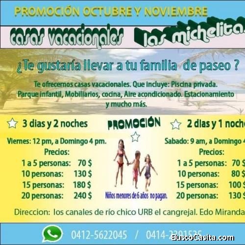 Posada tipo casas vacacionales las michelitas
