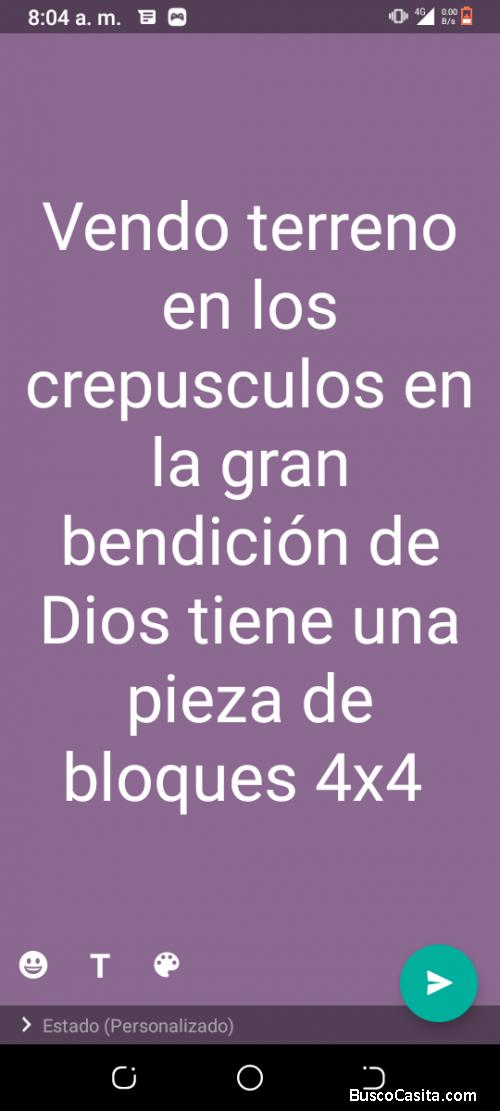 Una terreno con pieza de bloque 