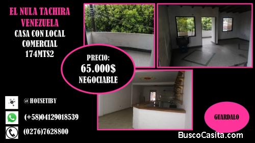 VENDO CASA CON LOCAL EN EL NULA