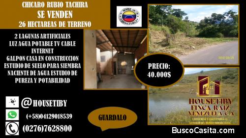 VENDO 26 HECTARIAS DE TERRENO EN RUBIO