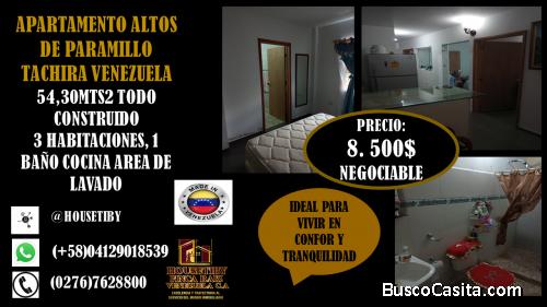 VENDO APARTAMENTO ALTOS DE PARAMILLO SAN CRISTOBAL TACHIRA