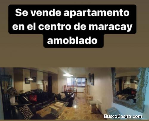 Apartamento amoblado en venta , sector centro Maracay