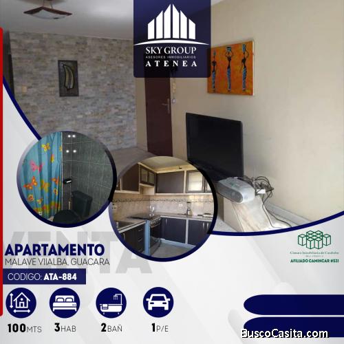 EmerS Vende Apto. Malave Villalba Guacara, con excelente ubicación geográfica