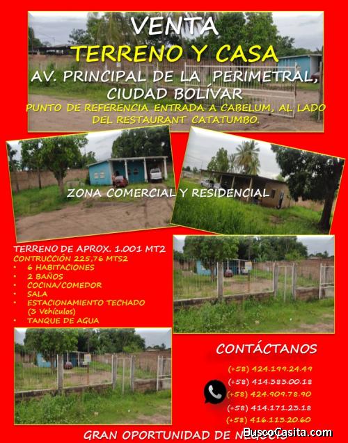 Venta de Terrreno con Construcción 