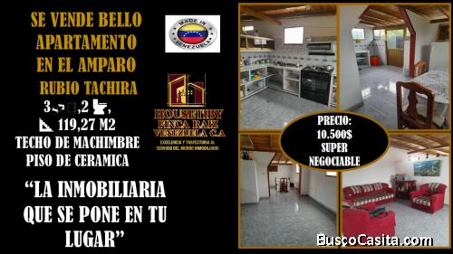 VENDO BELLO APARTAMENTO EN EL AMPARO RUBIO TACHIRA