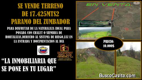 VENDO TERRENO PARAMO DEL ZUMBADOR