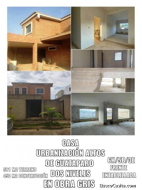 Se vende casa en obra gris urbanización Altos de Guataparo FOC-1417