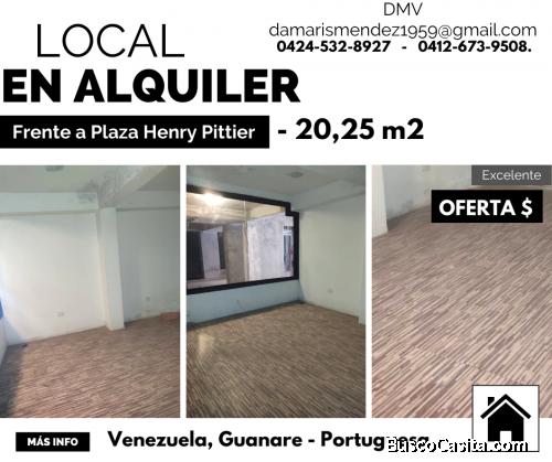 Local Frente a la Plaza Henry Pittier