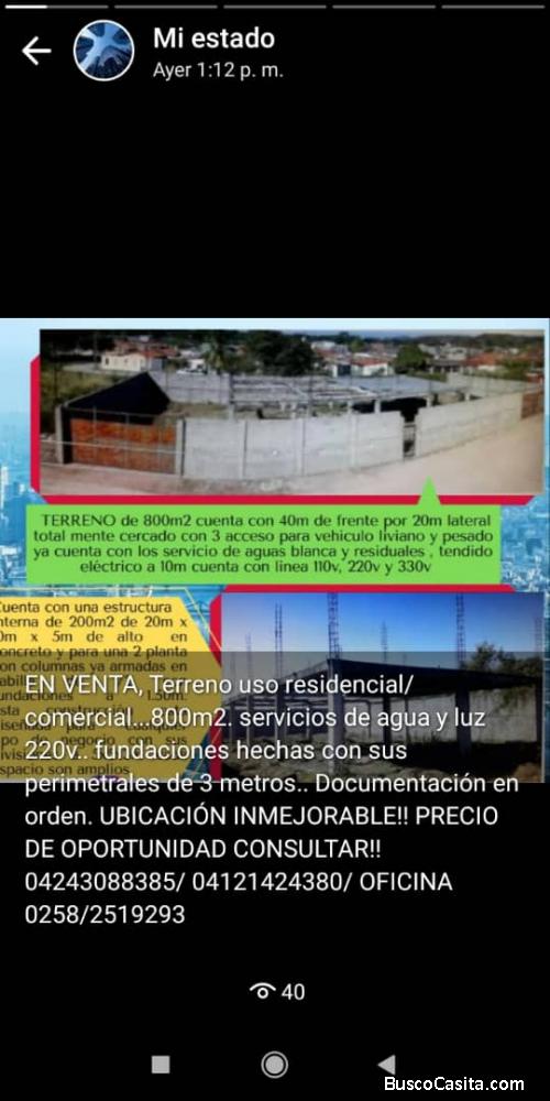 VENTA DE TERRENO POLÍGONAL UBICACIÓN SAN CARLOS ESTADO COJEDES 