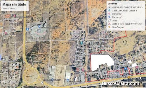 vendo terreno en municipio carirubana del estado falcon