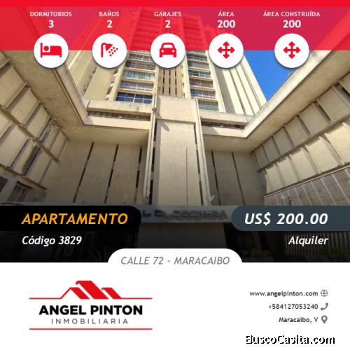 APARTAMENTO EN ALQUILER CALLE 72 MARACAIBO