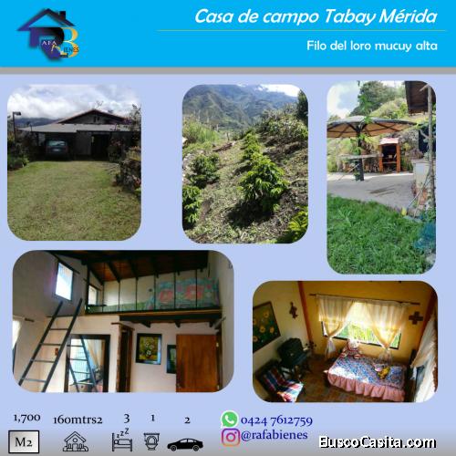 Casa de campo en el sector denominado filo del loro la mucuy alta Tabay Mérida.