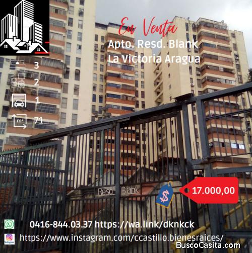 Cómodo apartamento en Resd. Blank ubicado en La Victoria Aragua.