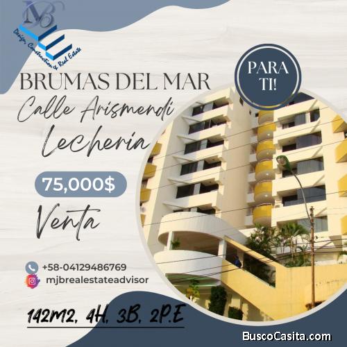 Apartamento en Lecheria Edificio Brumas del Mar Ubicado en la Calle Arismendi.