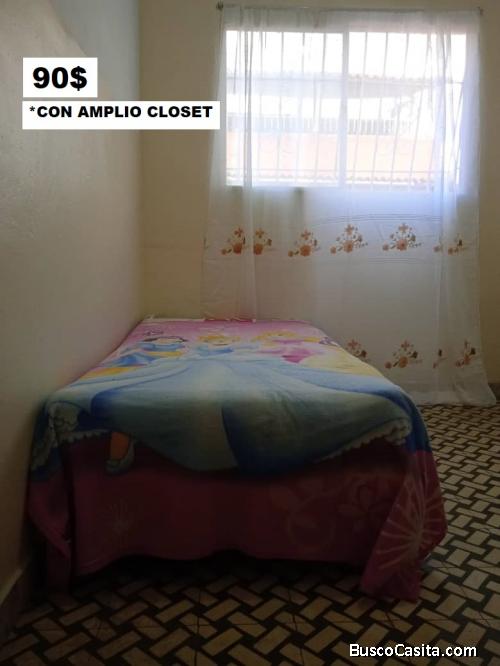 Amplia habitación amoblada para dama universitaria