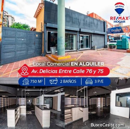 Local comercial alquiler Maracaibo en Av. Delicias entre calle 76 y 75 160424