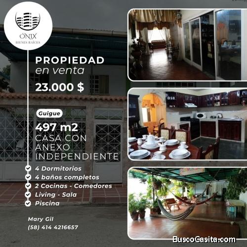 Casa con Anexo en Venta en Guigue, Edo. Carabobo