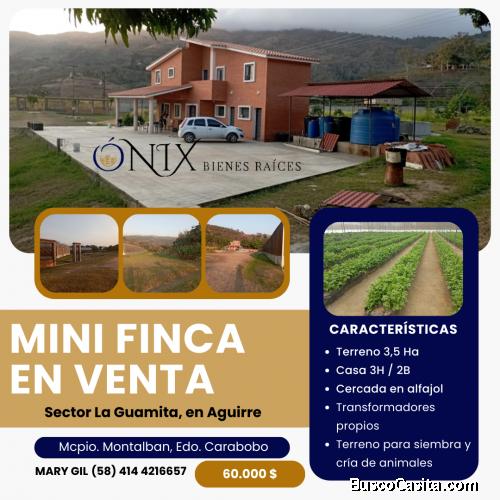 Venta Finca ubicada en el sector La Guamita, cerca de Aguirre, Municipio Montalbán