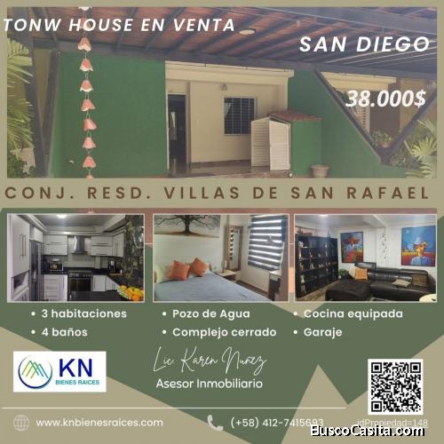 Tonw House en venta Conj Resd Villas de San Rafael San Diego Carabobo