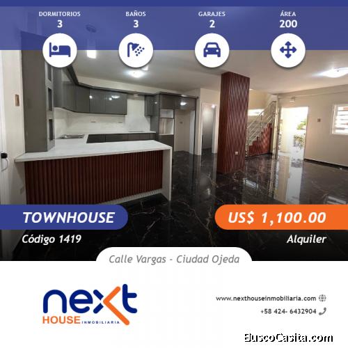 TOWN HOUSE ALQUILER CALLE VARGAS CIUDAD OJEDA NEXT 1419