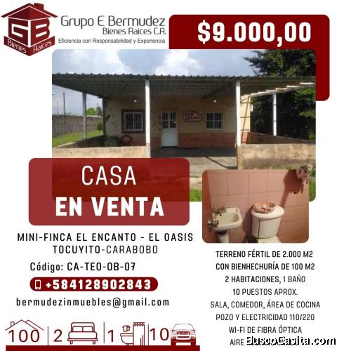 Casa en venta en Urb. El Encanto, Tocuyito. CA-TEO-OB-07