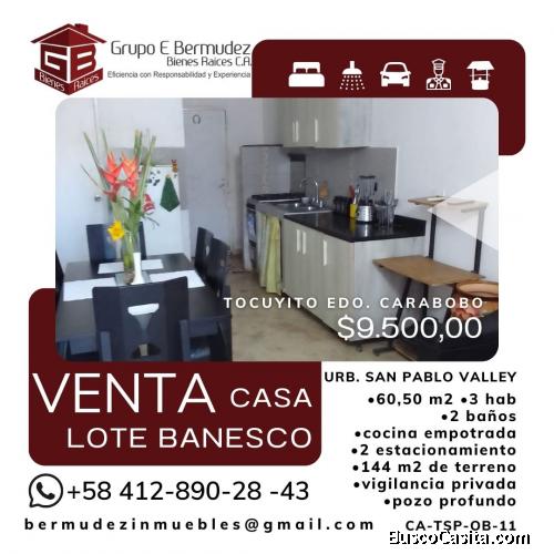 Hermosa casa en la Urbanización San Pablo Valley, Lote Banesco CA-TSP-OB-11