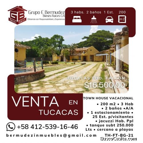 Townhouse Vacacional en Tucacas. Venta. TH-FT-BG-21